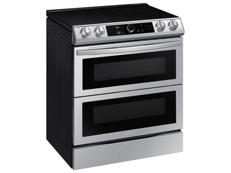 6.3 cu ft. Smart Slide-in Electric Range with Smart Dial, Air Fry, & Flex Duo(TM) in Stainless Steel - (NE63T8751SS)