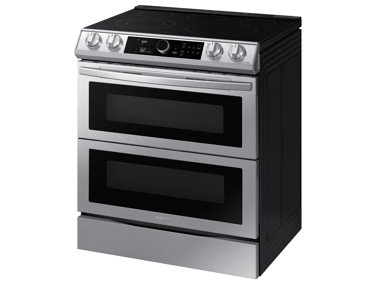 6.3 cu ft. Smart Slide-in Electric Range with Smart Dial, Air Fry, & Flex Duo(TM) in Stainless Steel - (NE63T8751SS)