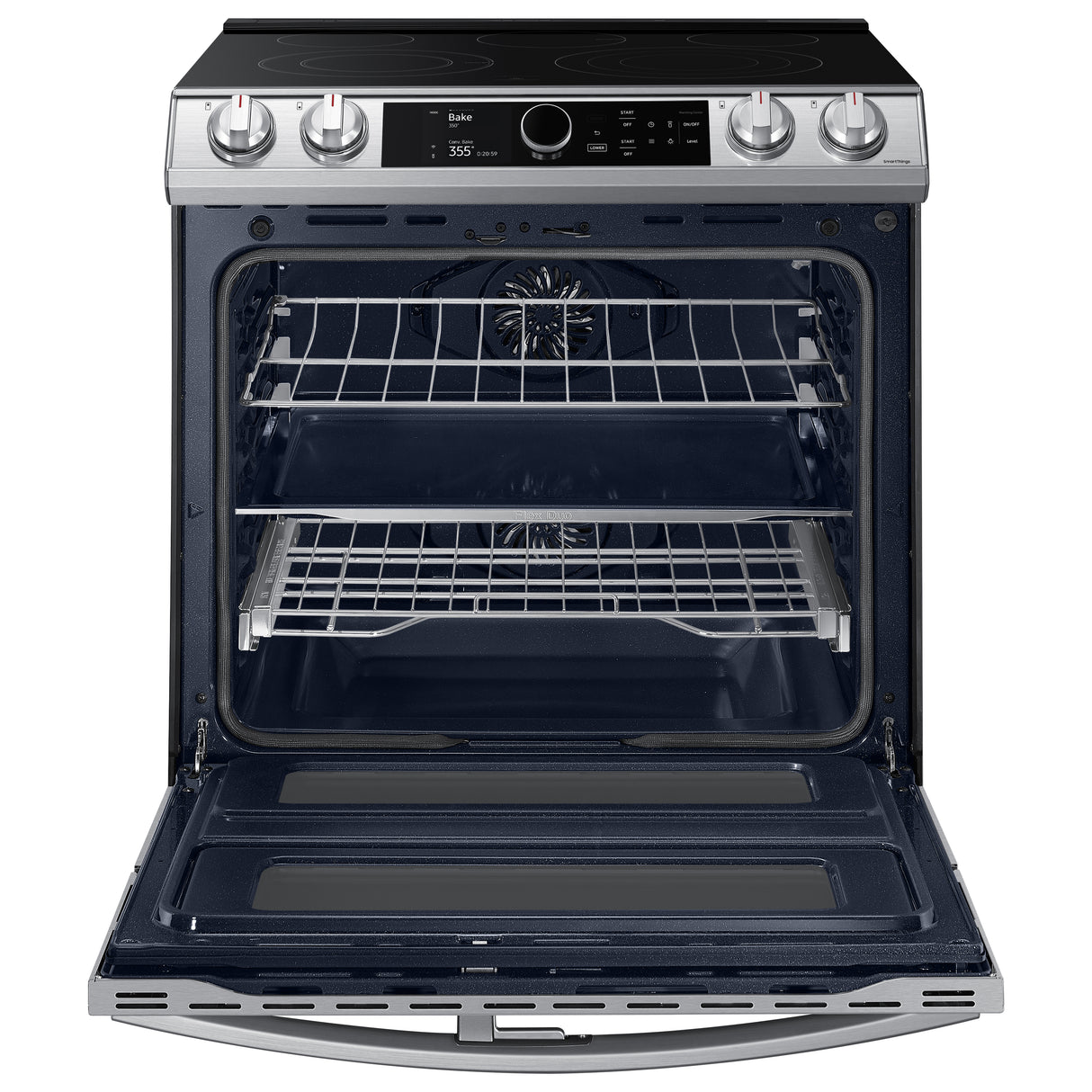 6.3 cu ft. Smart Slide-in Electric Range with Smart Dial, Air Fry, & Flex Duo(TM) in Stainless Steel - (NE63T8751SS)