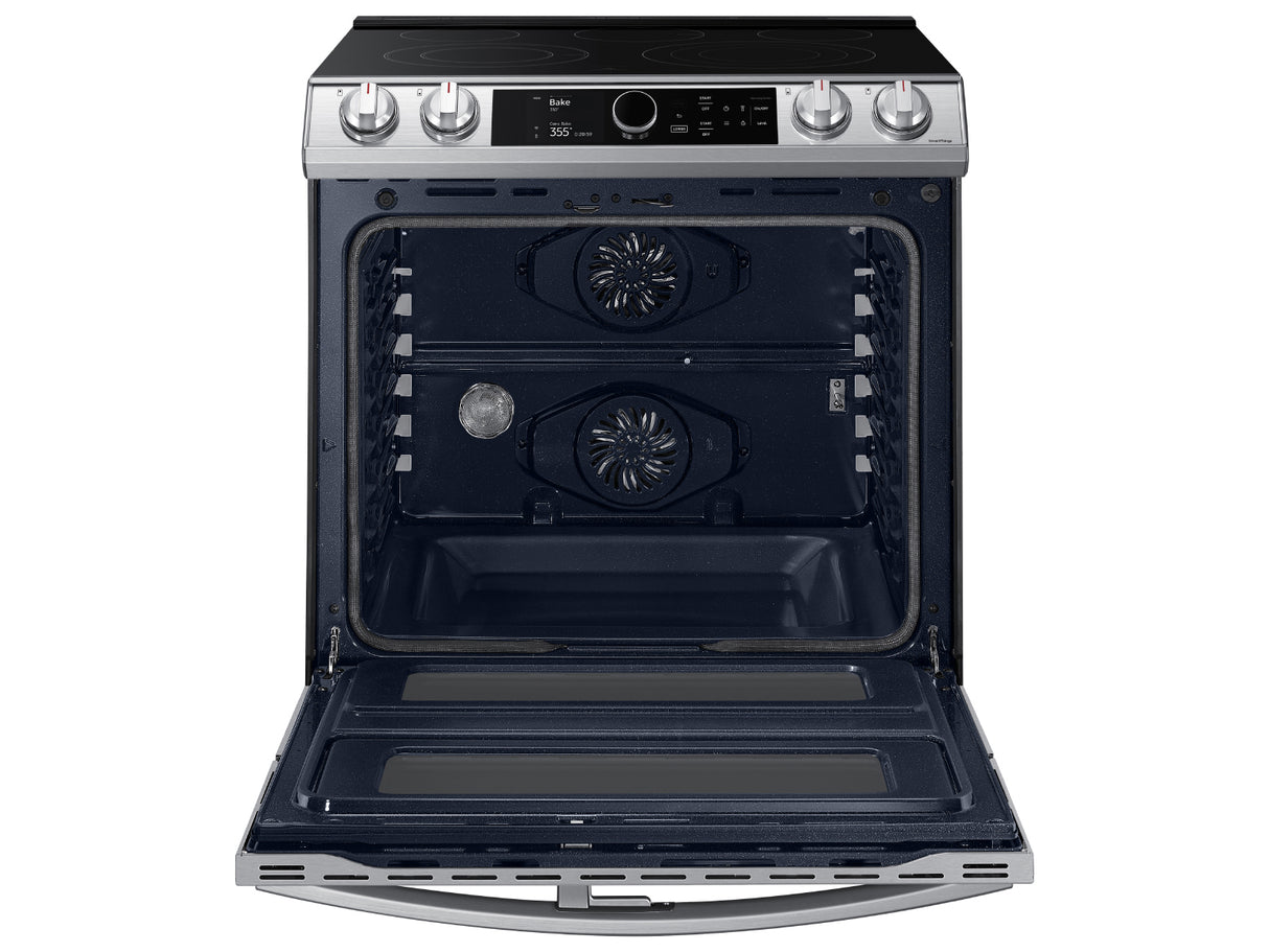 6.3 cu ft. Smart Slide-in Electric Range with Smart Dial, Air Fry, & Flex Duo(TM) in Stainless Steel - (NE63T8751SS)