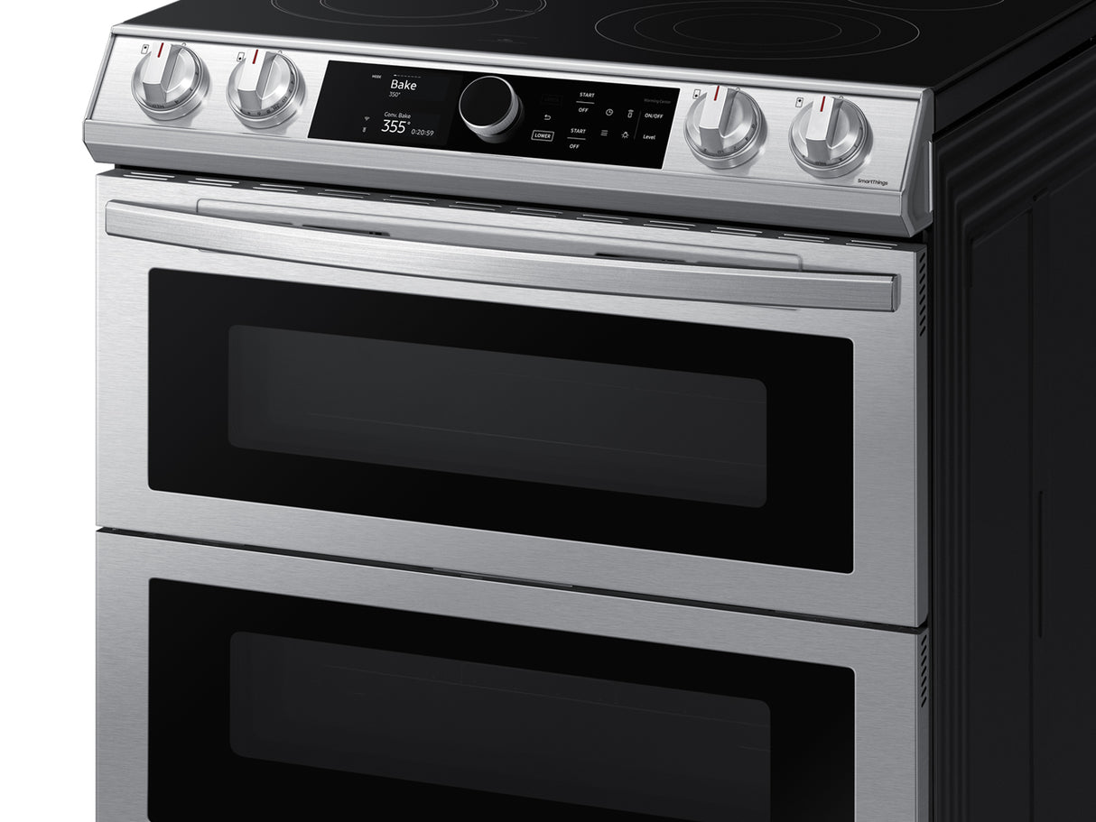 6.3 cu ft. Smart Slide-in Electric Range with Smart Dial, Air Fry, & Flex Duo(TM) in Stainless Steel - (NE63T8751SS)