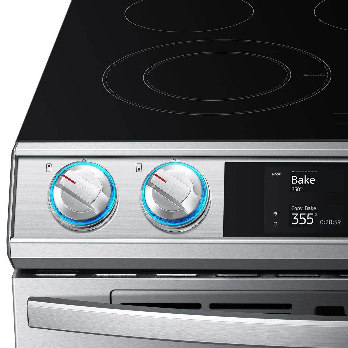 6.3 cu ft. Smart Slide-in Electric Range with Smart Dial, Air Fry, & Flex Duo(TM) in Stainless Steel - (NE63T8751SS)