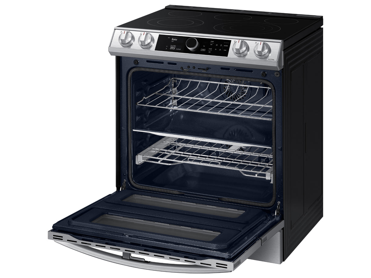 6.3 cu ft. Smart Slide-in Electric Range with Smart Dial, Air Fry, & Flex Duo(TM) in Stainless Steel - (NE63T8751SS)