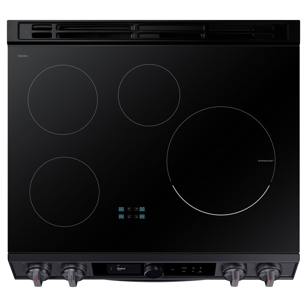 6.3 cu. ft. Smart Slide-in Induction Range with Smart Dial & Air Fry in Black Stainless Steel - (NE63T8911SG)