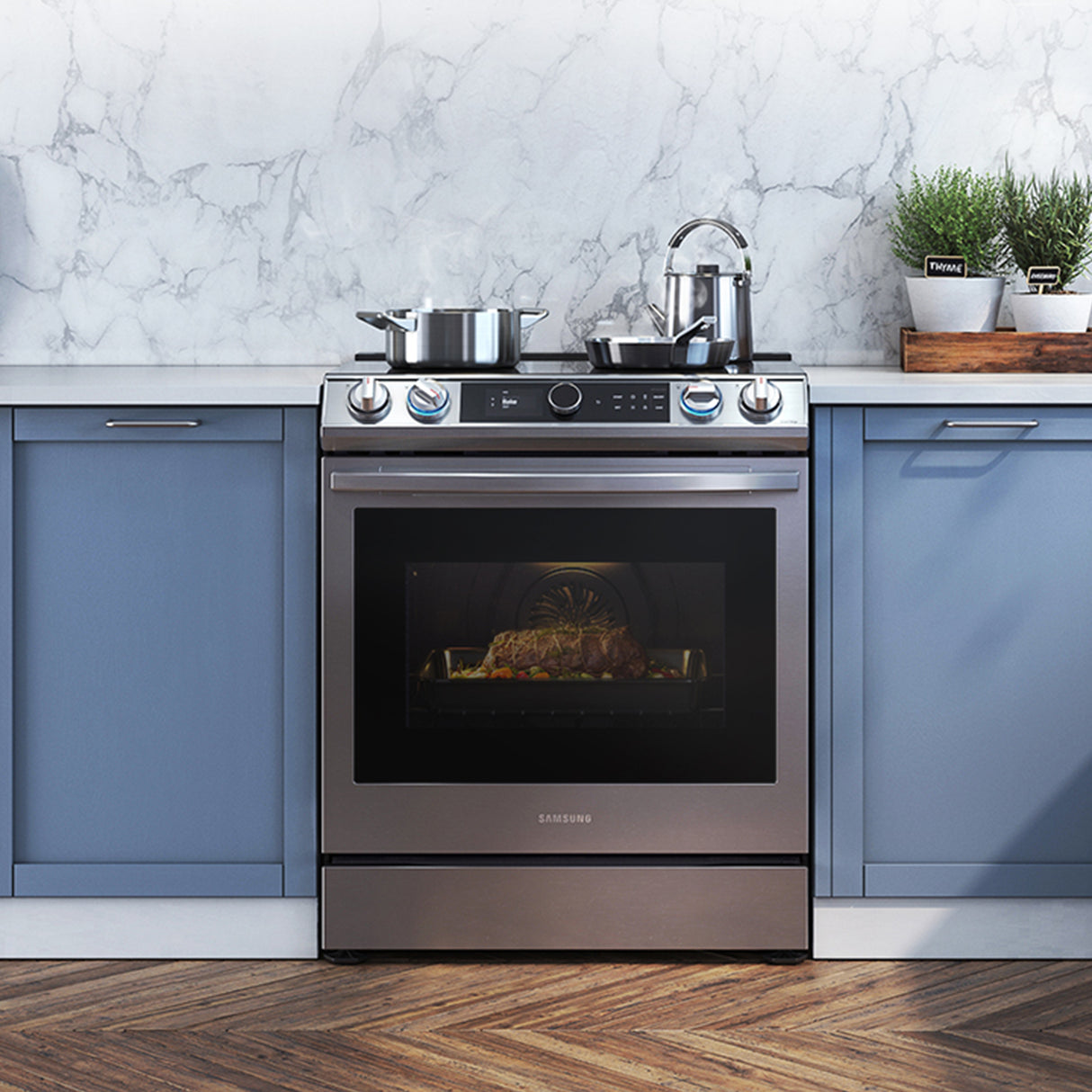 6.3 cu. ft. Smart Slide-in Induction Range with Smart Dial & Air Fry in Stainless Steel - (NE63T8911SS)