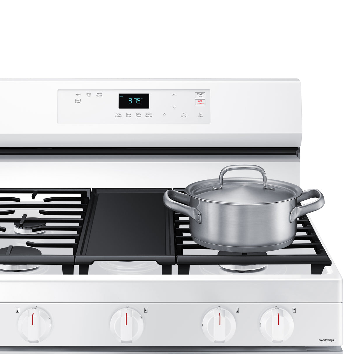 6.0 cu. ft. Smart Freestanding Gas Range with Integrated Griddle in White - (NX60A6511SW)