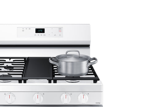 6.0 cu. ft. Smart Freestanding Gas Range with Integrated Griddle in White - (NX60A6111SW)