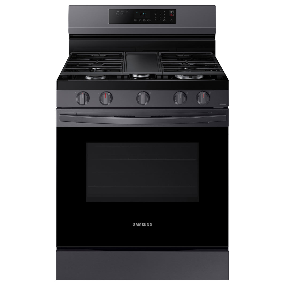 6.0 cu. ft. Smart Freestanding Gas Range with Integrated Griddle in Black - (NX60A6111SB)