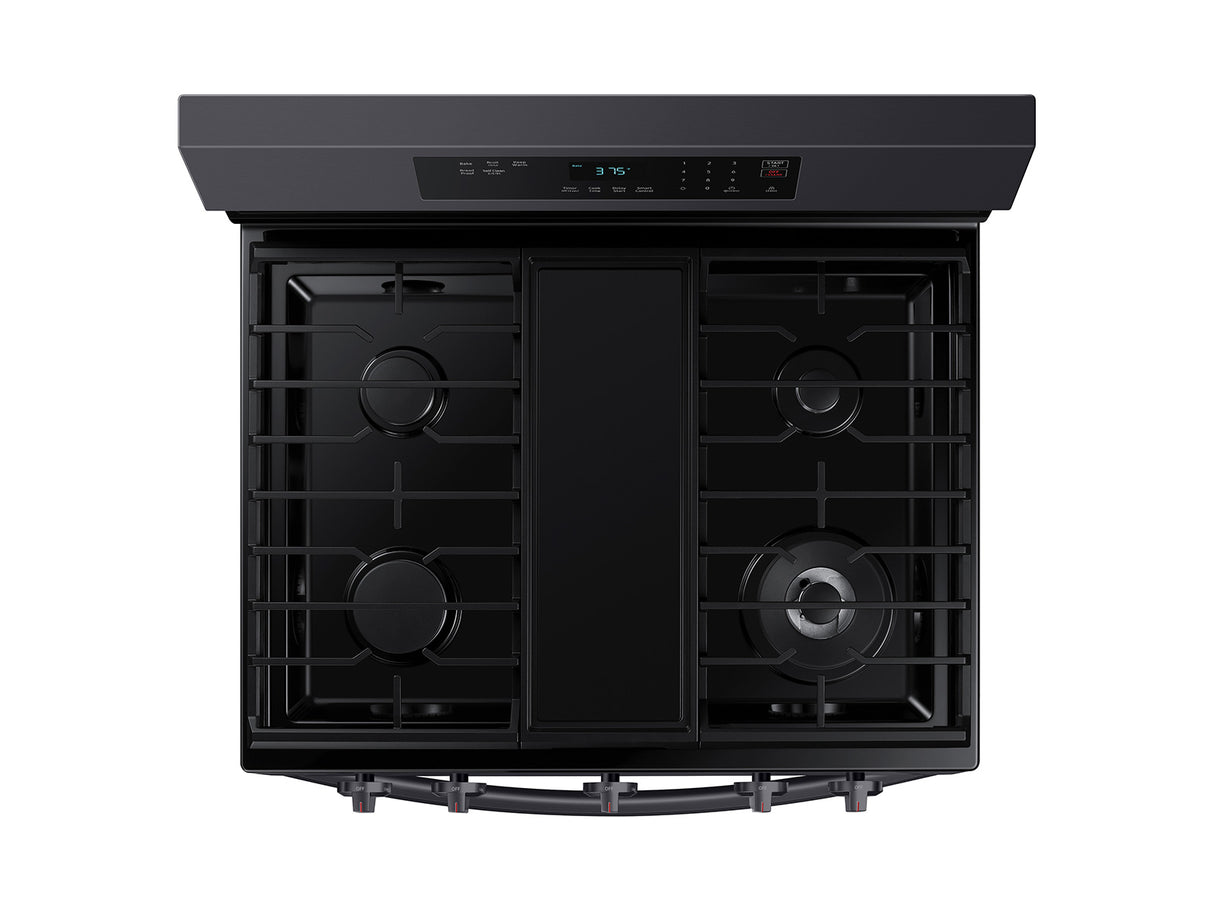 6.0 cu. ft. Smart Freestanding Gas Range with No-Preheat Air Fry & Convection in Black Stainless Steel - (NX60A6511SG)