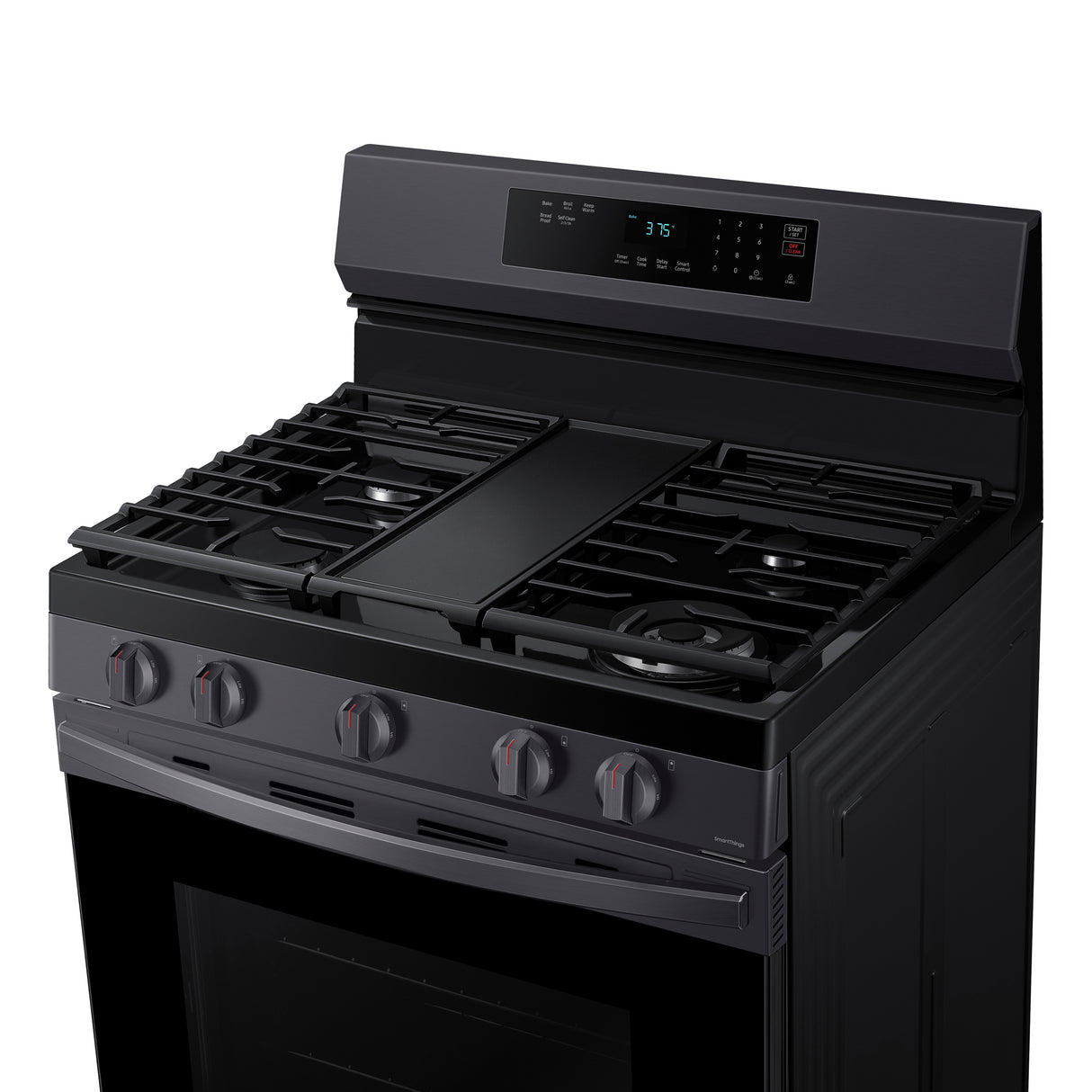 6.0 cu. ft. Smart Freestanding Gas Range with Integrated Griddle in Black - (NX60A6111SB)