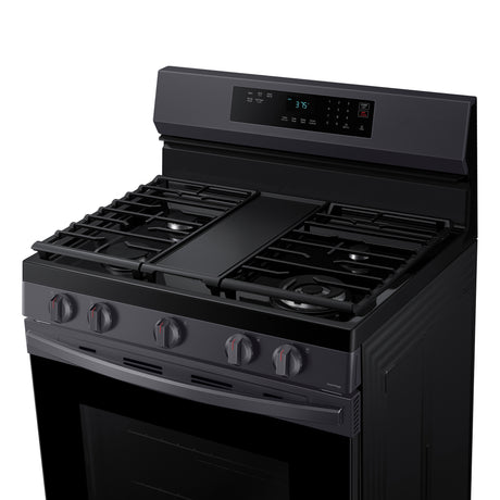 6.0 cu. ft. Smart Freestanding Gas Range with No-Preheat Air Fry & Convection in Black Stainless Steel - (NX60A6511SG)