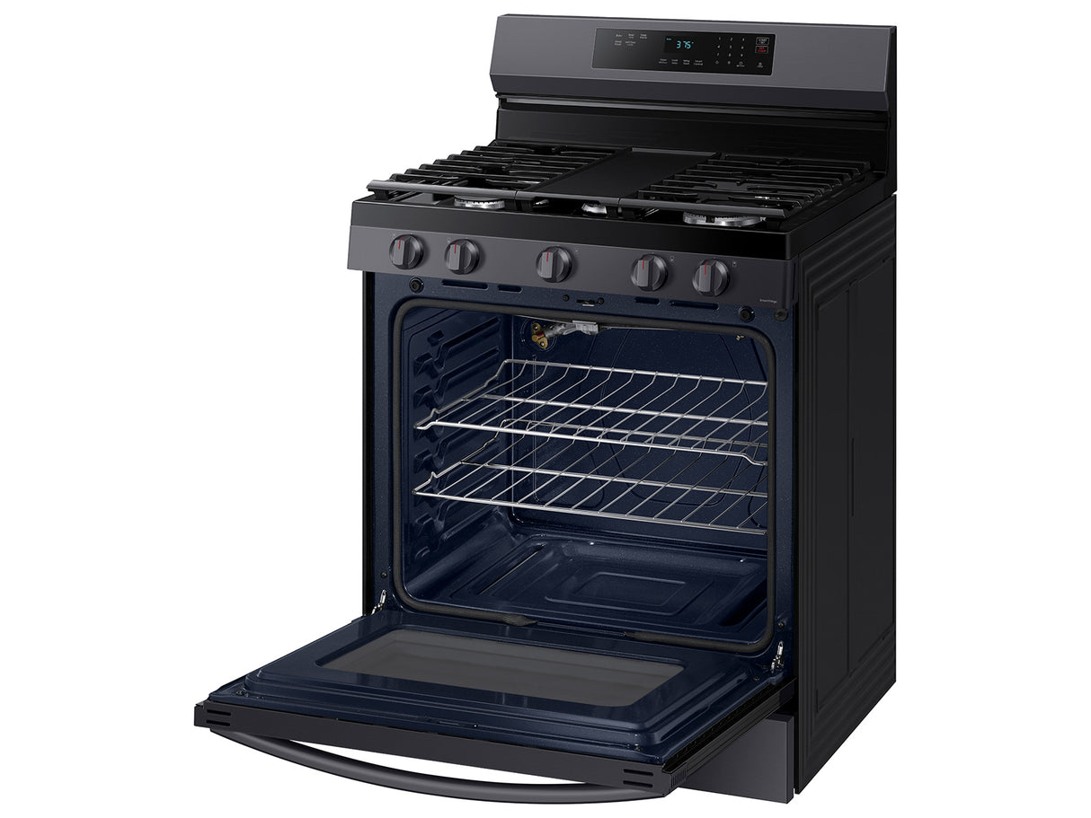 6.0 cu. ft. Smart Freestanding Gas Range with 18K BTU Dual Power Burner & Self Clean in Black Stainless Steel - (NX60A6311SG)