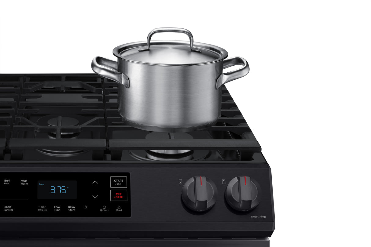 6.0 cu. ft. Smart Slide-in Gas Range in Black Stainless Steel - (NX60T8111SG)