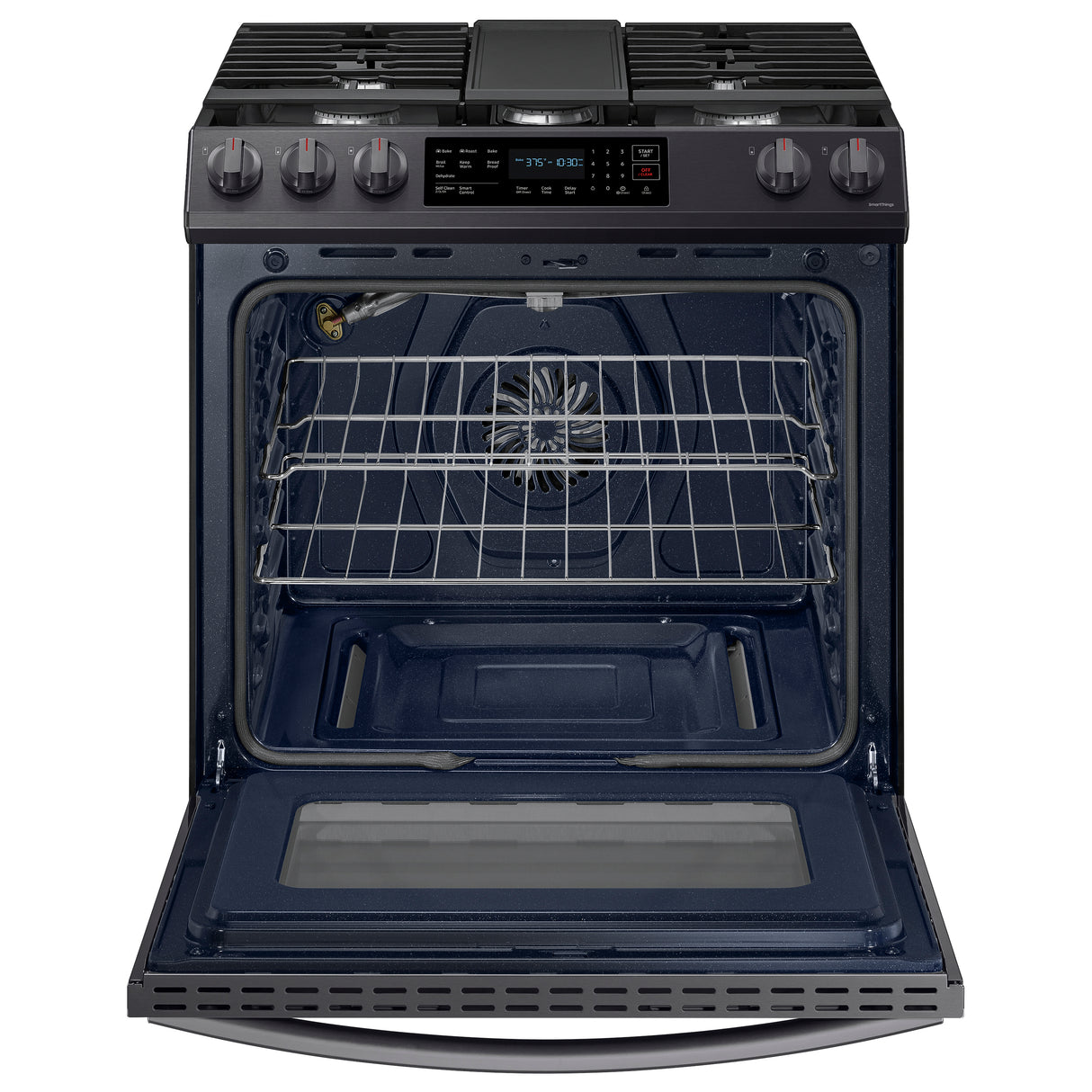 6.0 cu. ft. Smart Slide-in Gas Range with Convection in Black Stainless Steel - (NX60T8311SG)