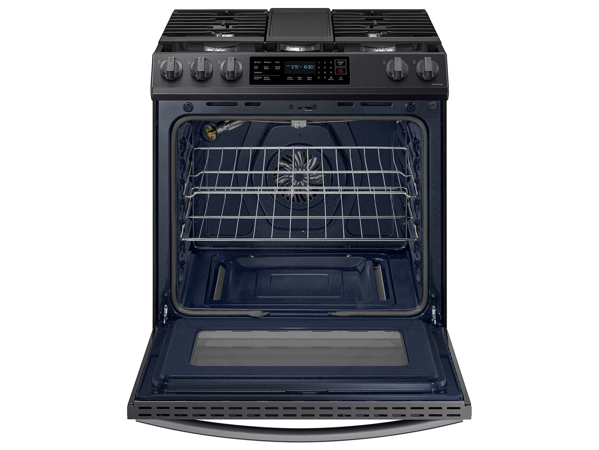 6.0 cu. ft. Smart Slide-in Gas Range with Convection in Black Stainless Steel - (NX60T8311SG)