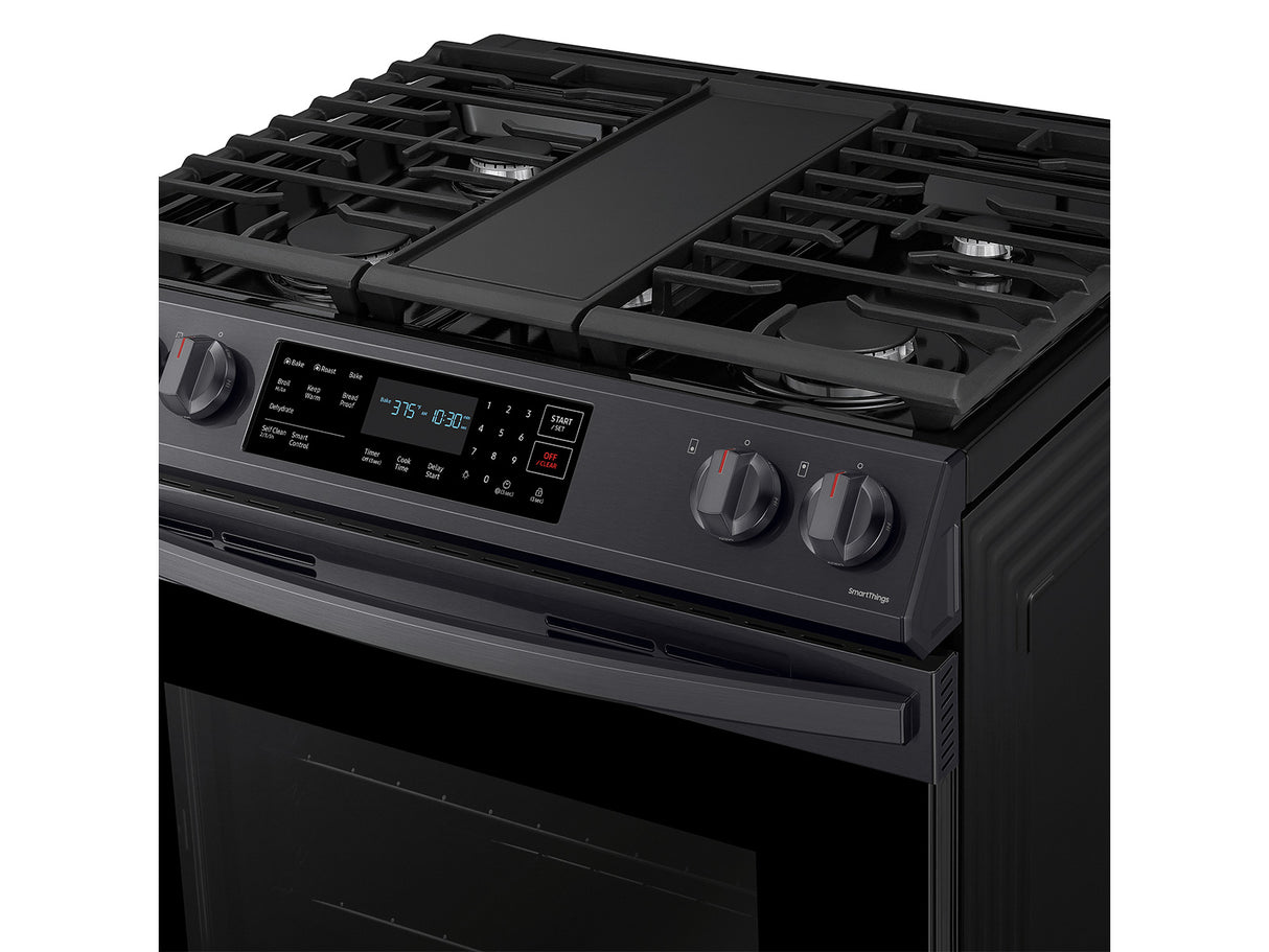 6.0 cu. ft. Smart Slide-in Gas Range with Convection in Black Stainless Steel - (NX60T8311SG)