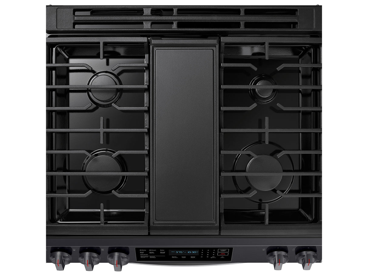 6.0 cu. ft. Smart Slide-in Gas Range with Convection in Black Stainless Steel - (NX60T8311SG)