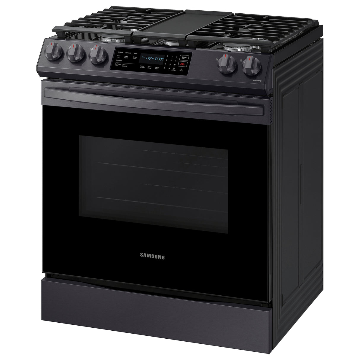 6.0 cu. ft. Smart Slide-in Gas Range with Convection in Black Stainless Steel - (NX60T8311SG)