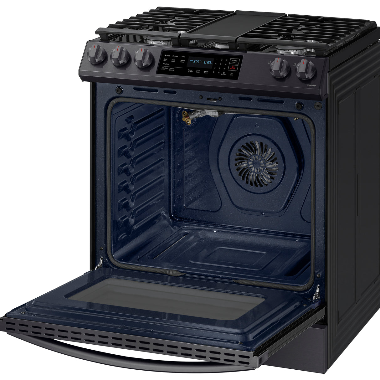 6.0 cu. ft. Smart Slide-in Gas Range with Convection in Black Stainless Steel - (NX60T8311SG)