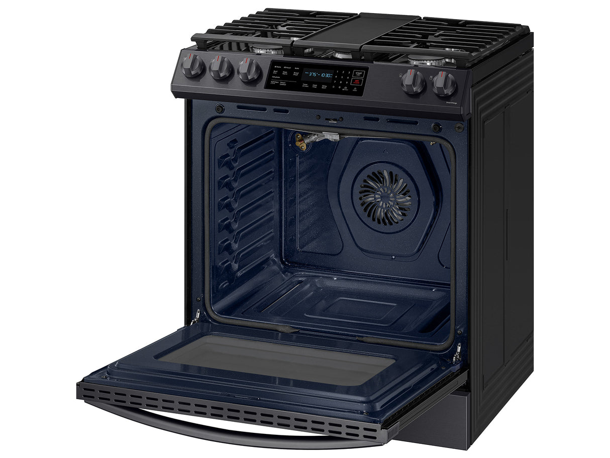 6.0 cu. ft. Smart Slide-in Gas Range with Convection in Black Stainless Steel - (NX60T8311SG)