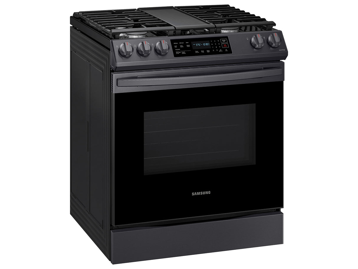 6.0 cu. ft. Smart Slide-in Gas Range with Convection in Black Stainless Steel - (NX60T8311SG)