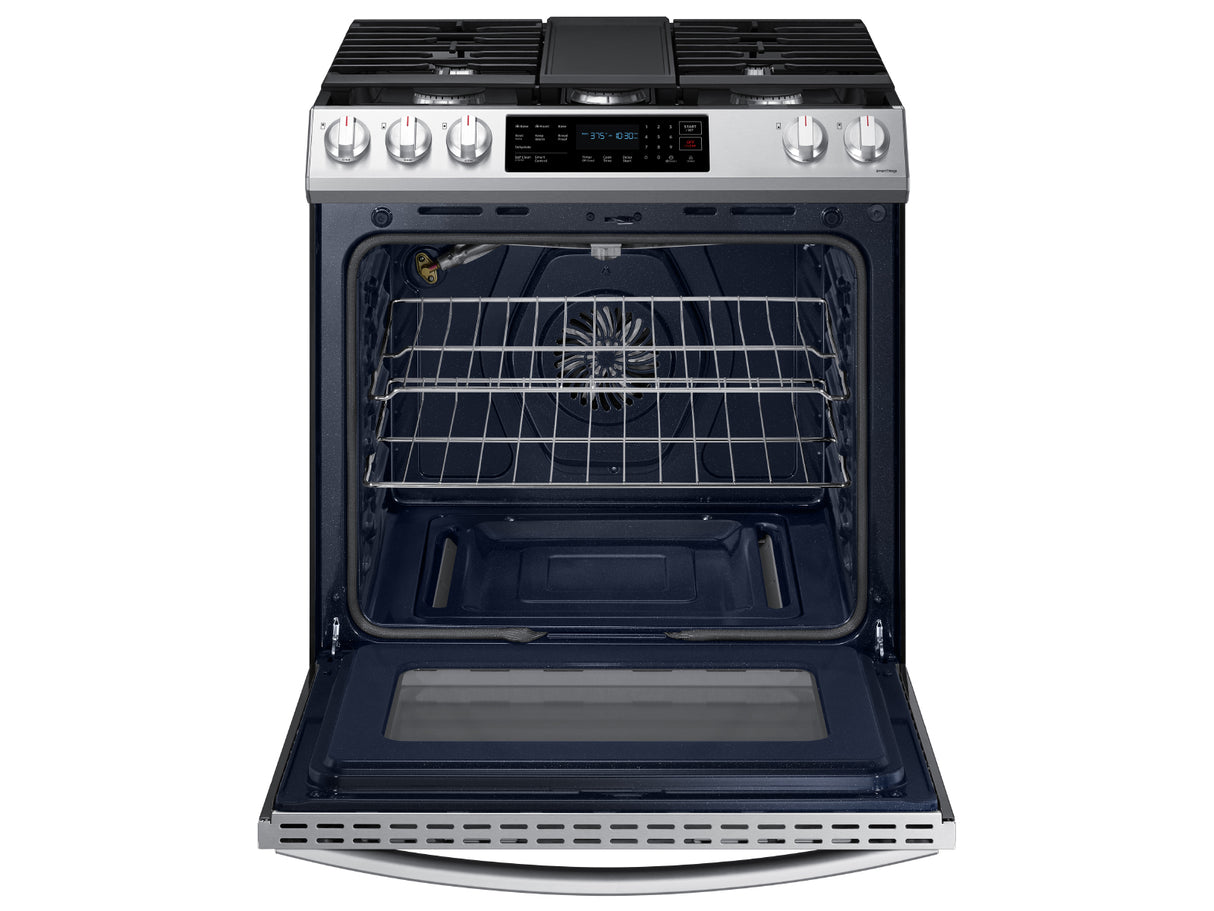 6.0 cu. ft. Smart Slide-in Gas Range with Convection in Stainless Steel - (NX60T8311SS)