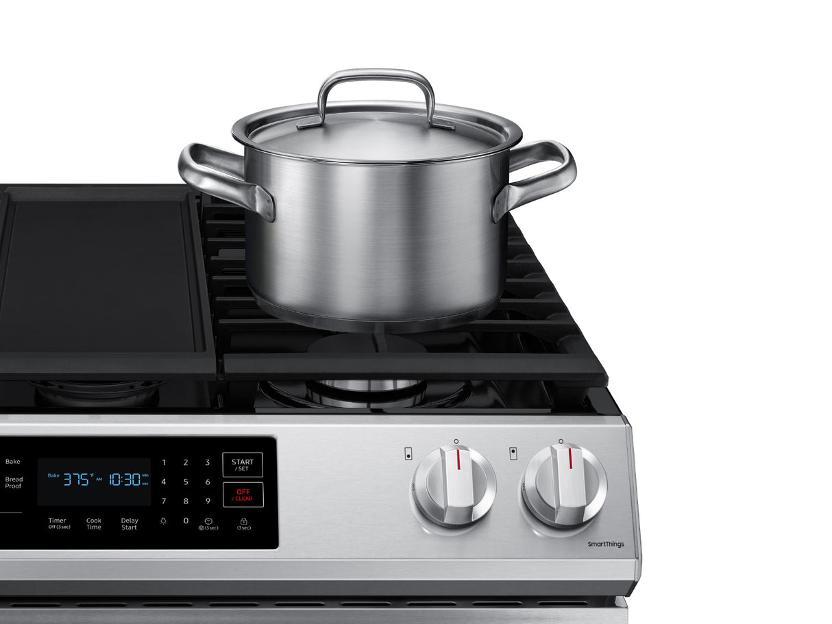 6.0 cu. ft. Smart Slide-in Gas Range with Convection in Stainless Steel - (NX60T8311SS)