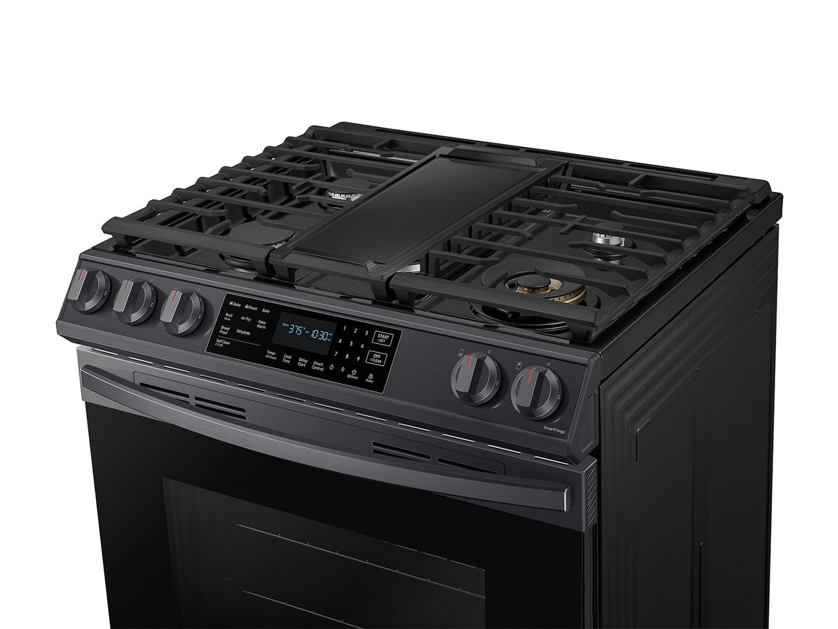 6.0 cu ft. Smart Slide-in Gas Range with Air Fry in Black Stainless Steel - (NX60T8511SG)