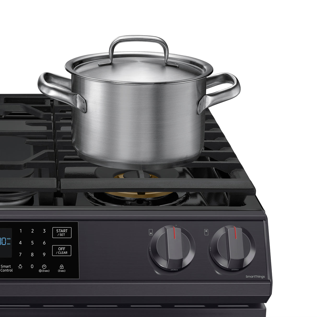 6.0 cu ft. Smart Slide-in Gas Range with Air Fry in Black Stainless Steel - (NX60T8511SG)