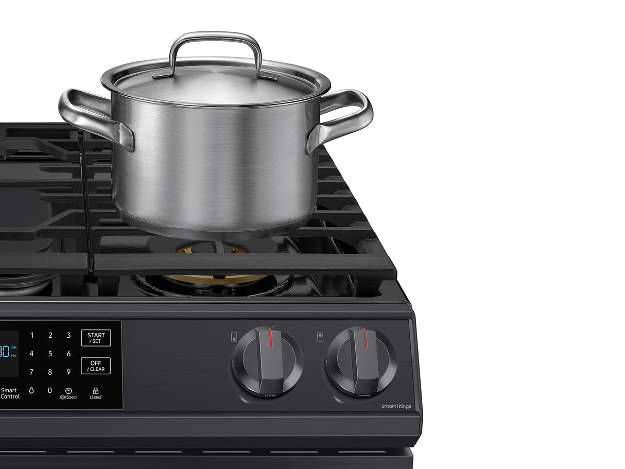 6.0 cu ft. Smart Slide-in Gas Range with Air Fry in Black Stainless Steel - (NX60T8511SG)