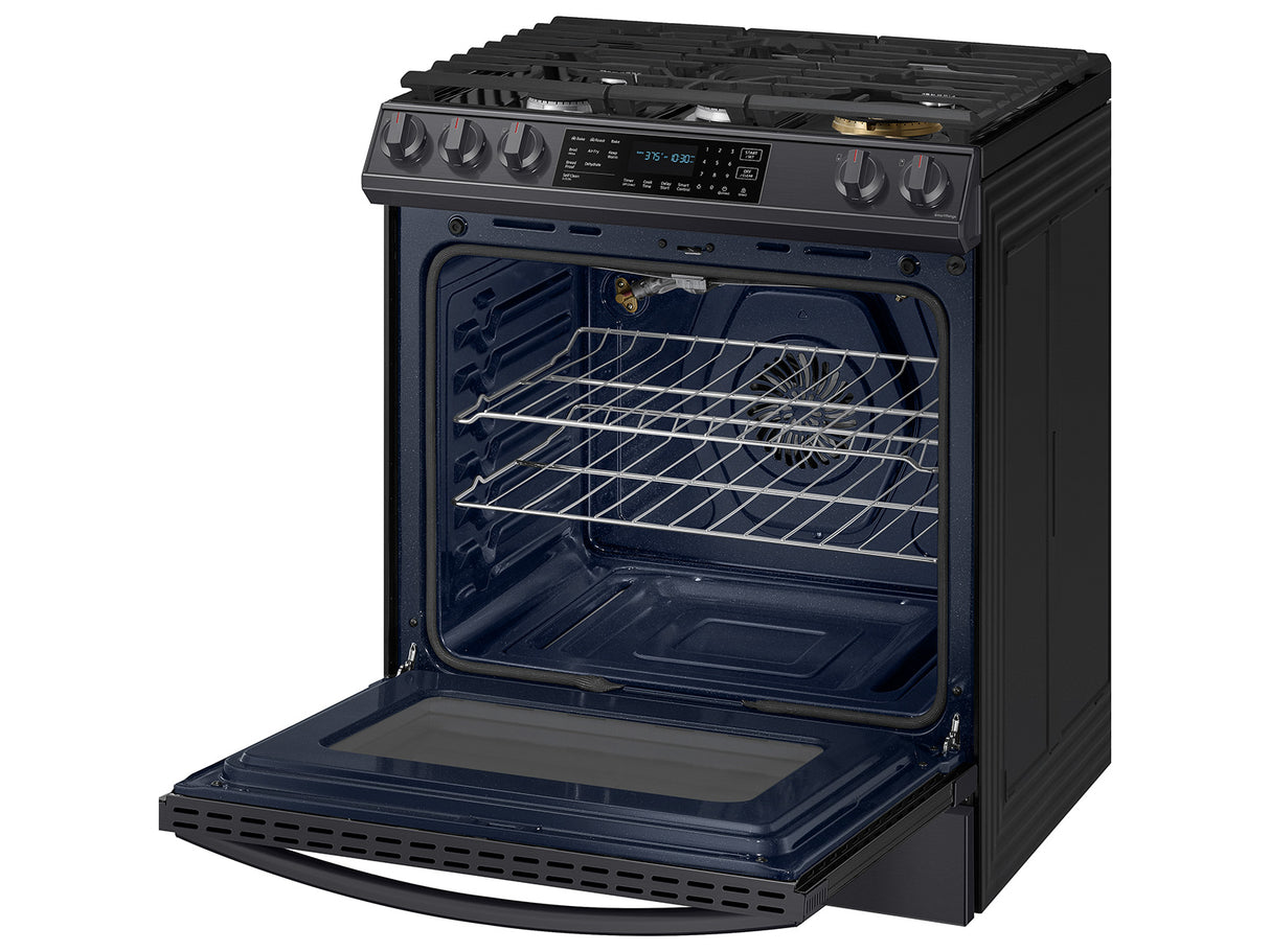 6.0 cu ft. Smart Slide-in Gas Range with Air Fry in Black Stainless Steel - (NX60T8511SG)