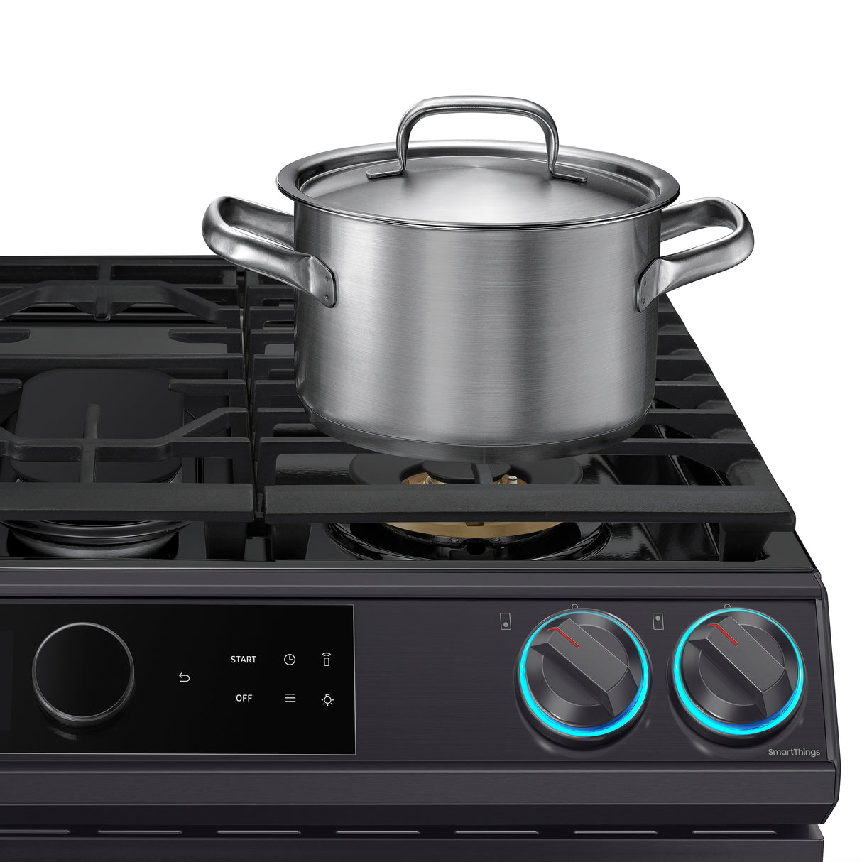 6.0 cu ft. Smart Slide-in Gas Range with Smart Dial & Air Fry in Black Stainless Steel - (NX60T8711SG)