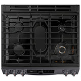 6.0 cu ft. Smart Slide-in Gas Range with Smart Dial & Air Fry in Black Stainless Steel - (NX60T8711SG)