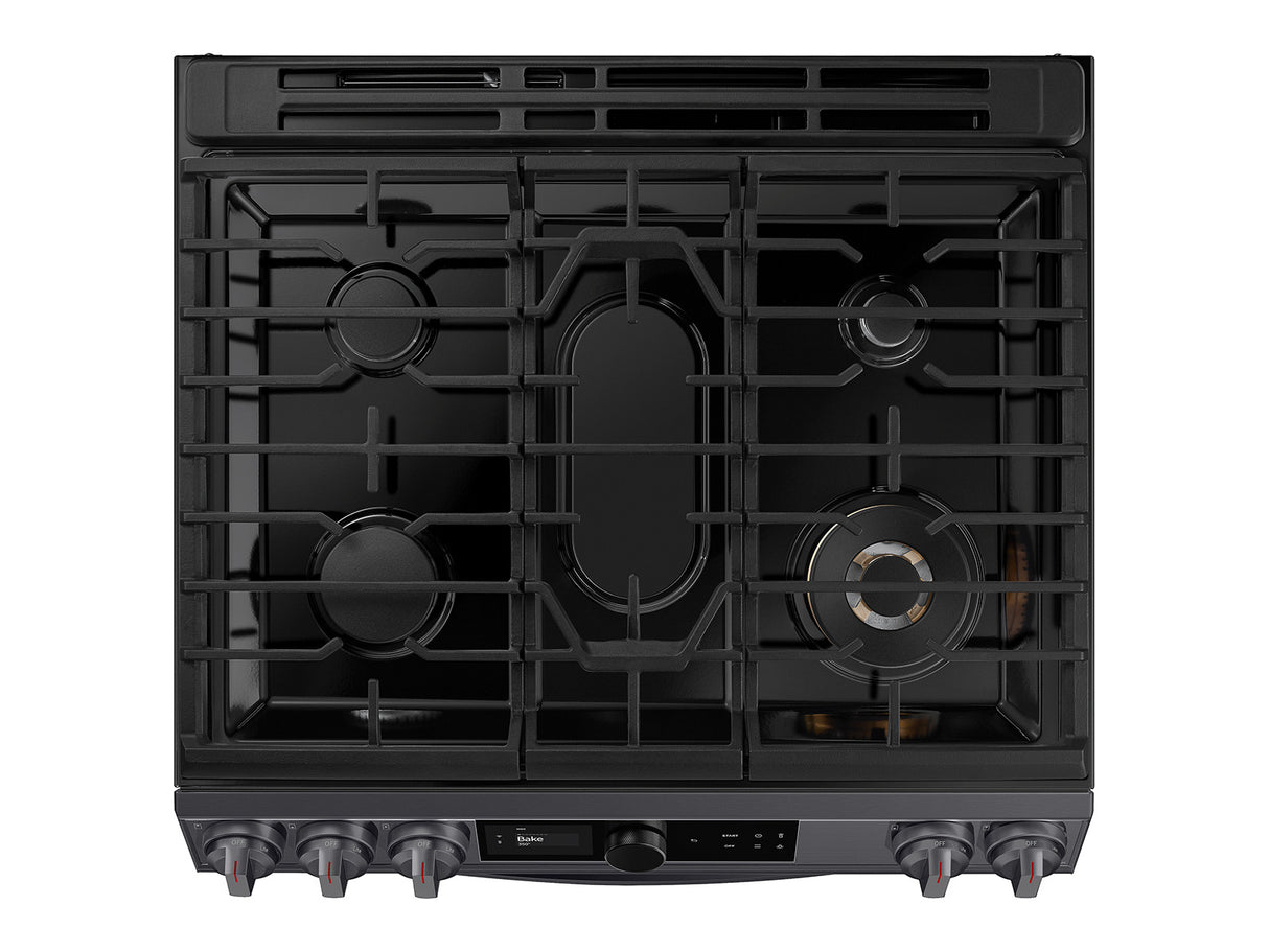 6.0 cu ft. Smart Slide-in Gas Range with Smart Dial & Air Fry in Black Stainless Steel - (NX60T8711SG)