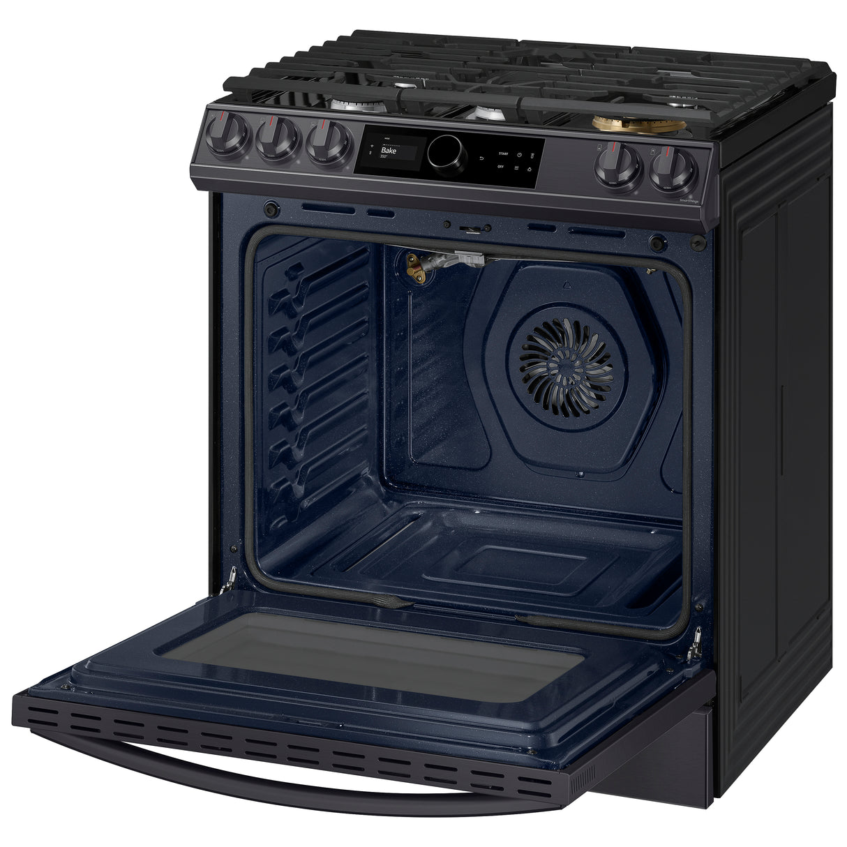 6.0 cu ft. Smart Slide-in Gas Range with Smart Dial & Air Fry in Black Stainless Steel - (NX60T8711SG)