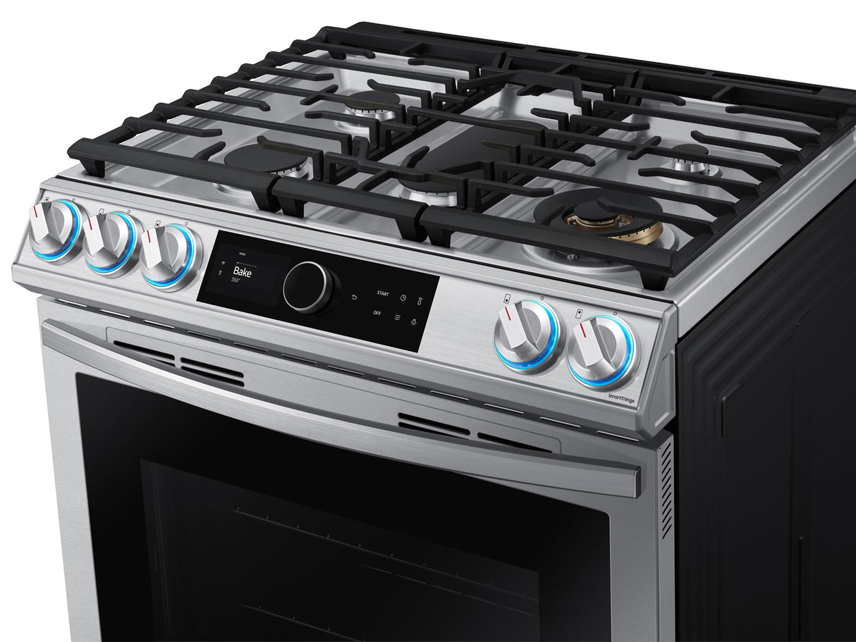 6.0 cu ft. Smart Slide-in Gas Range with Smart Dial & Air Fry in Stainless Steel - (NX60T8711SS)