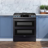 6.0 cu ft. Smart Slide-in Gas Range with Flex Duo(TM), Smart Dial & Air Fry in Black Stainless Steel - (NX60T8751SG)