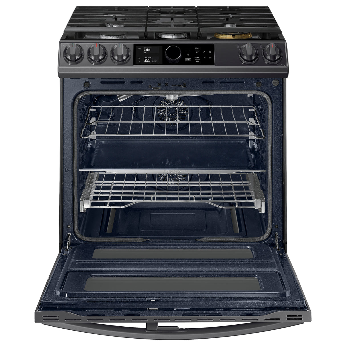 6.0 cu ft. Smart Slide-in Gas Range with Flex Duo(TM), Smart Dial & Air Fry in Black Stainless Steel - (NX60T8751SG)