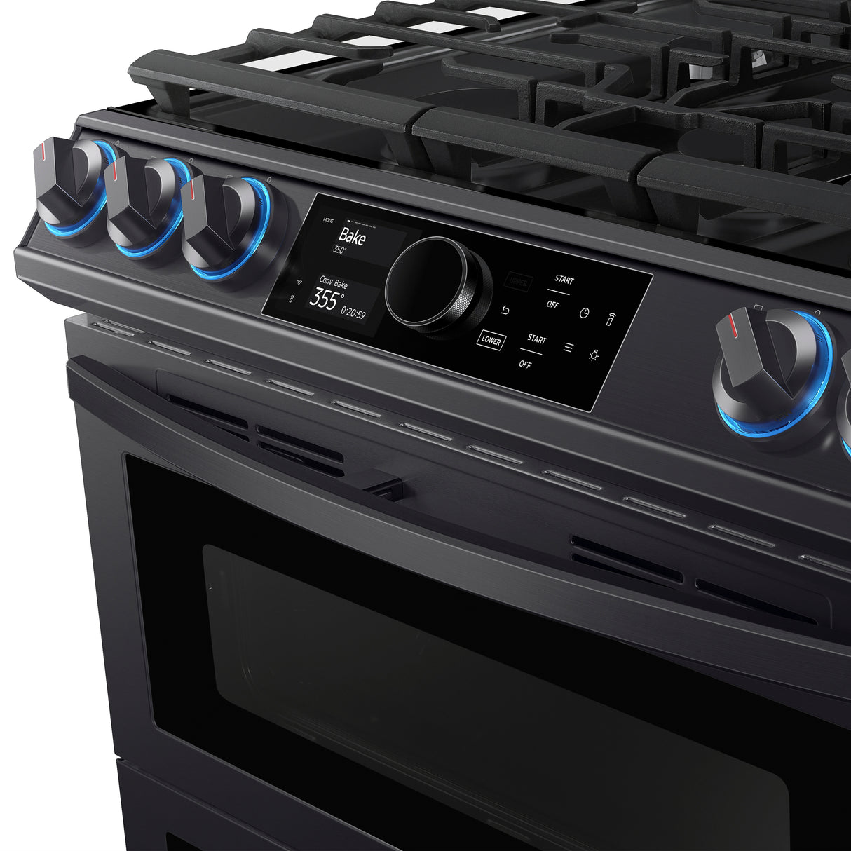 6.0 cu ft. Smart Slide-in Gas Range with Flex Duo(TM), Smart Dial & Air Fry in Black Stainless Steel - (NX60T8751SG)