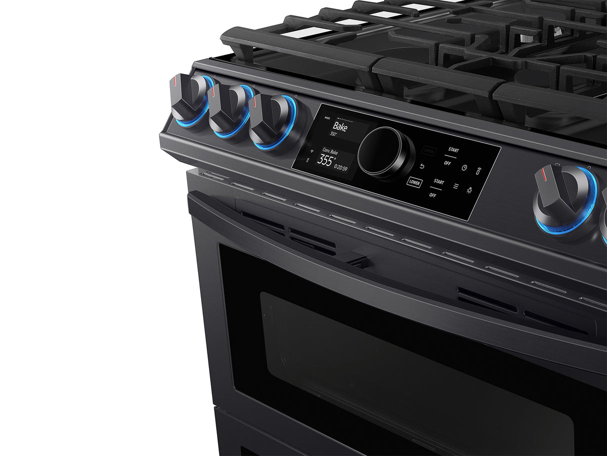 6.0 cu ft. Smart Slide-in Gas Range with Flex Duo(TM), Smart Dial & Air Fry in Black Stainless Steel - (NX60T8751SG)