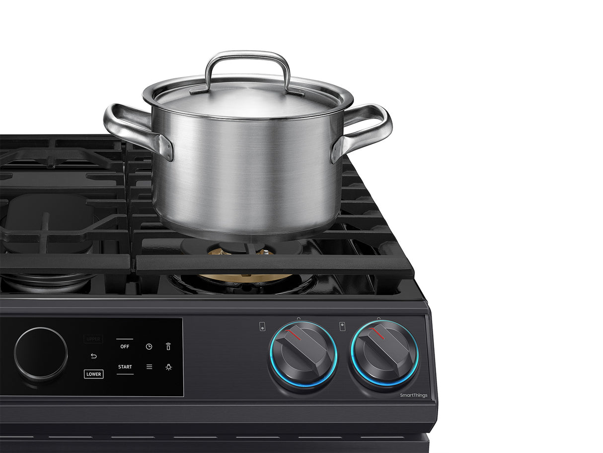 6.0 cu ft. Smart Slide-in Gas Range with Flex Duo(TM), Smart Dial & Air Fry in Black Stainless Steel - (NX60T8751SG)