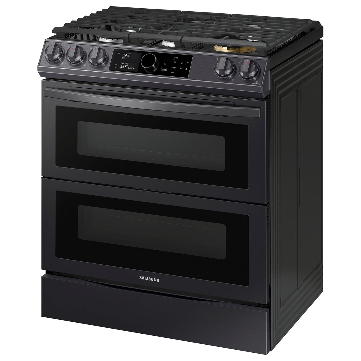 6.0 cu ft. Smart Slide-in Gas Range with Flex Duo(TM), Smart Dial & Air Fry in Black Stainless Steel - (NX60T8751SG)