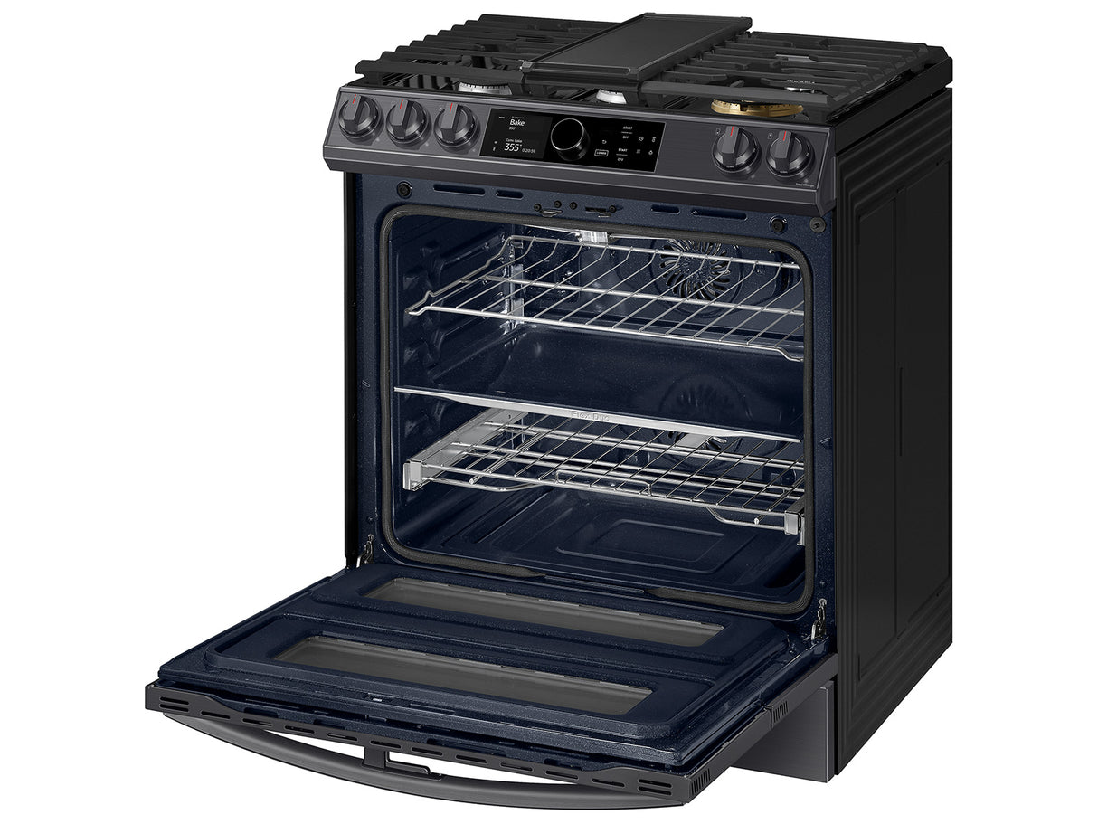 6.0 cu ft. Smart Slide-in Gas Range with Flex Duo(TM), Smart Dial & Air Fry in Black Stainless Steel - (NX60T8751SG)