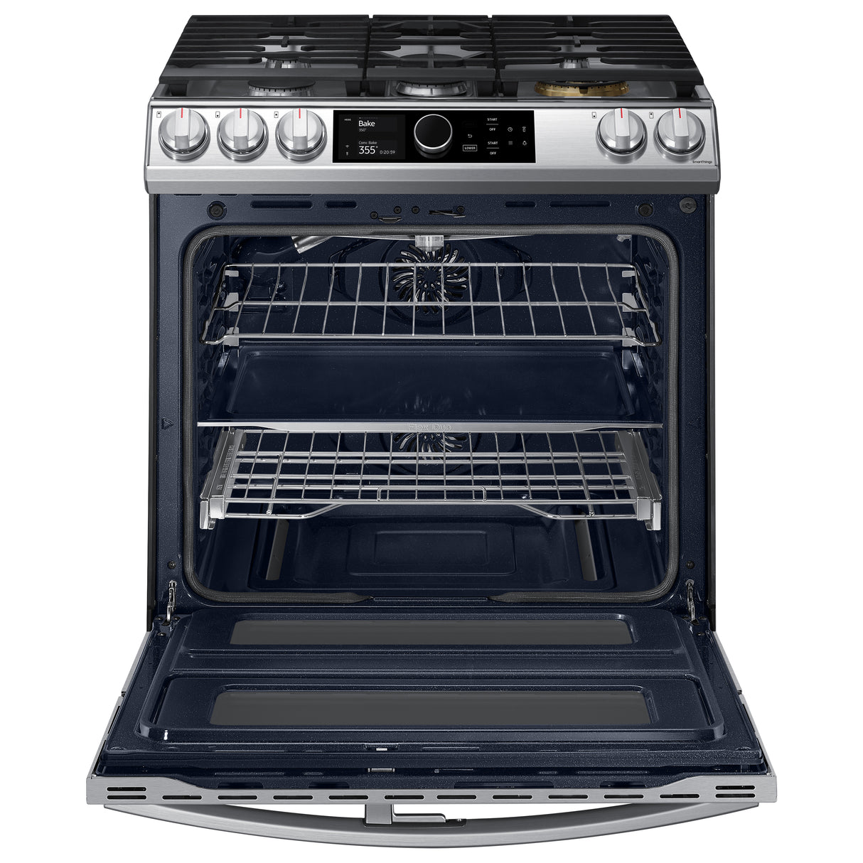 6.0 cu ft. Smart Slide-in Gas Range with Flex Duo(TM), Smart Dial & Air Fry in Stainless Steel - (NX60T8751SS)