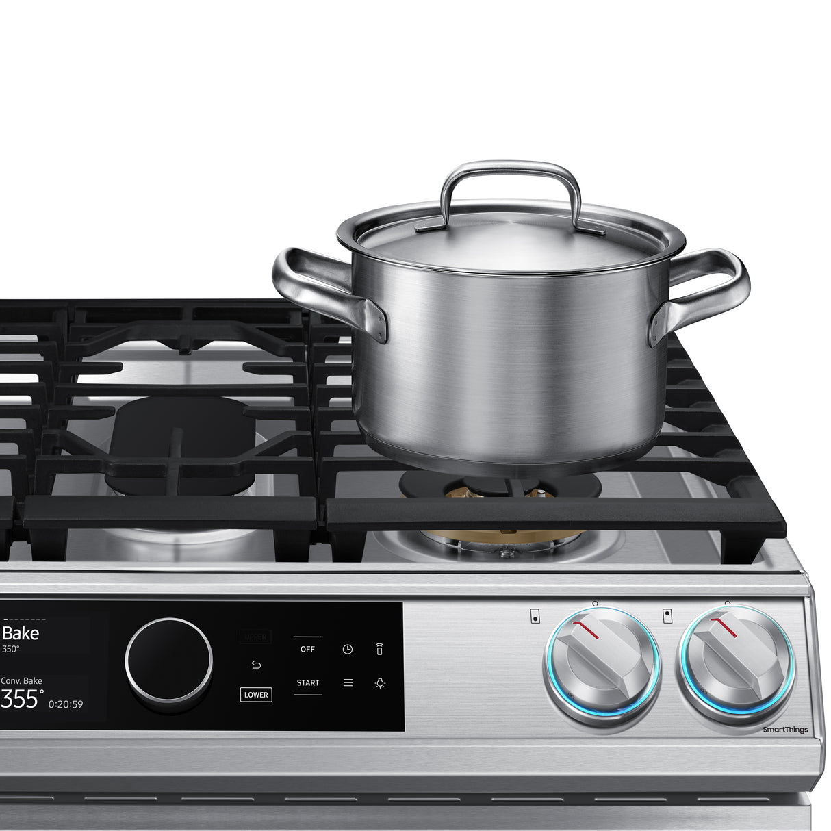 6.0 cu ft. Smart Slide-in Gas Range with Flex Duo(TM), Smart Dial & Air Fry in Stainless Steel - (NX60T8751SS)