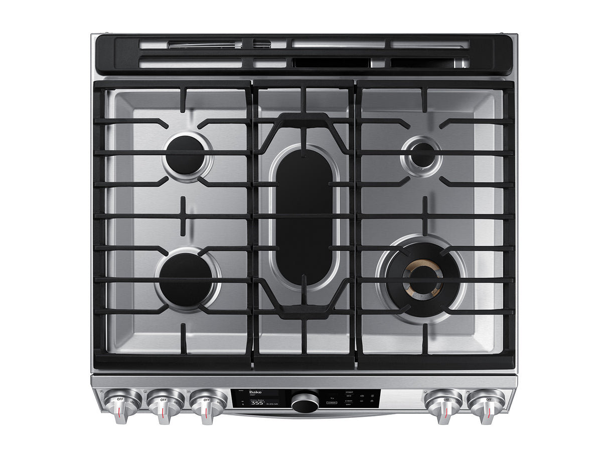 6.0 cu ft. Smart Slide-in Gas Range with Flex Duo(TM), Smart Dial & Air Fry in Stainless Steel - (NX60T8751SS)