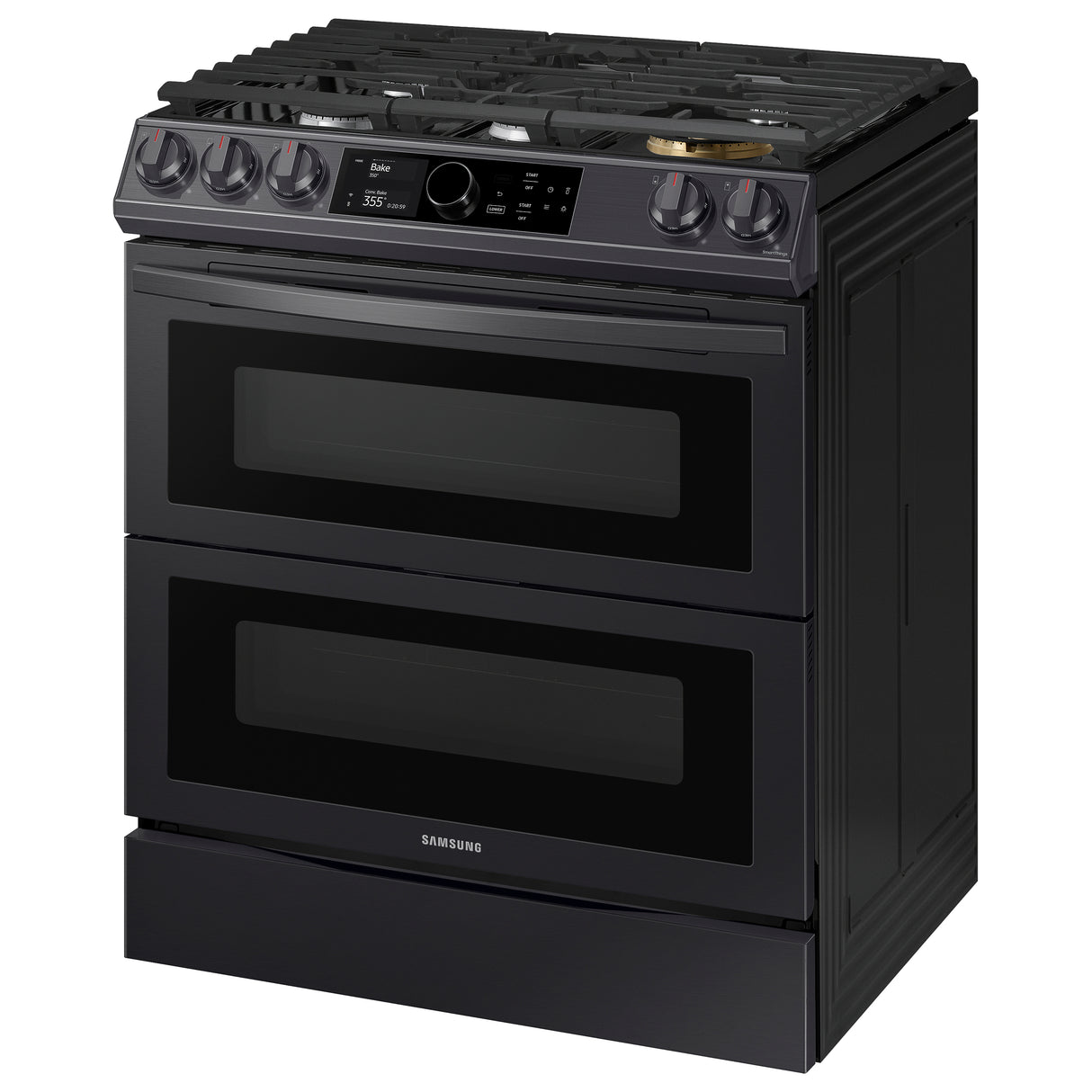 6.3 cu. ft. Flex Duo(TM) Front Control Slide-in Dual Fuel Range with Smart Dial, Air Fry, and Wi-Fi in Black Stainless Steel - (NY63T8751SG)