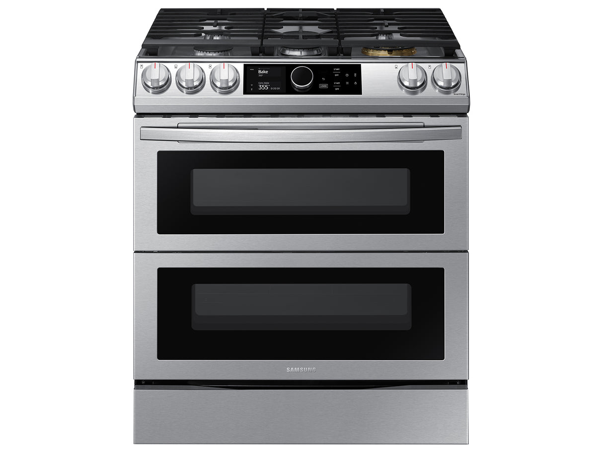 6.3 cu. ft. Flex Duo(TM) Front Control Slide-in Dual Fuel Range with Smart Dial, Air Fry, and Wi-Fi in Stainless Steel - (NY63T8751SS)