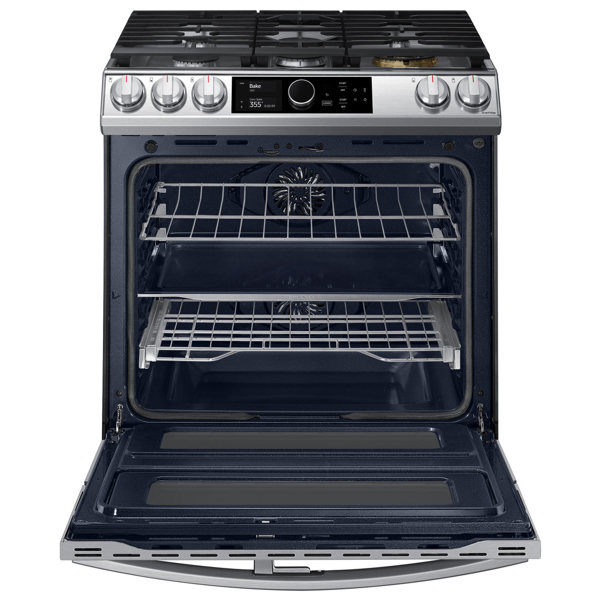 6.3 cu. ft. Flex Duo(TM) Front Control Slide-in Dual Fuel Range with Smart Dial, Air Fry, and Wi-Fi in Stainless Steel - (NY63T8751SS)