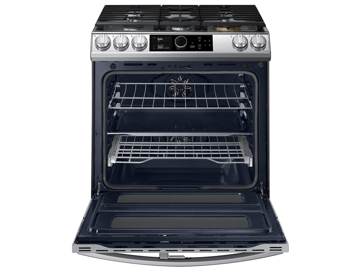 6.3 cu. ft. Flex Duo(TM) Front Control Slide-in Dual Fuel Range with Smart Dial, Air Fry, and Wi-Fi in Stainless Steel - (NY63T8751SS)